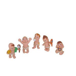 5 Magic Diaper Babies Bathing Mirror Bib Bottle Smiling 90882